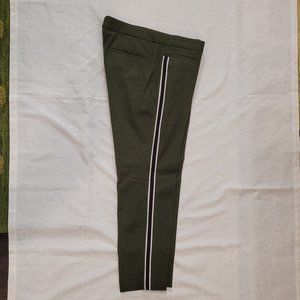 EUC Dark Olive/Army Green Banana Republic Sloan Pants w/side stripe, size 12
